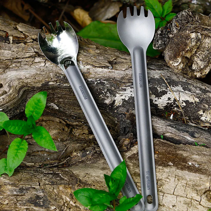 Titanium Spork — Ultralight Long Handle